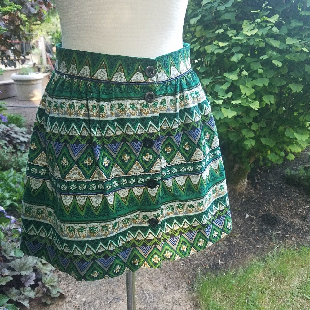 Fun Print Button up mini w/pockets!